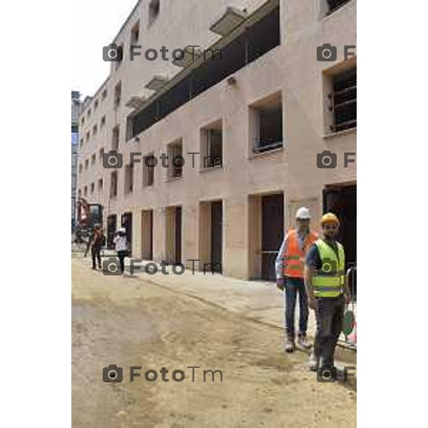 foto LaPresse Tiziano Manzoni 06/06/2018 Cronaca Bergamo - ITALIA Visita cantiere Teatro Donizetti nella foto: