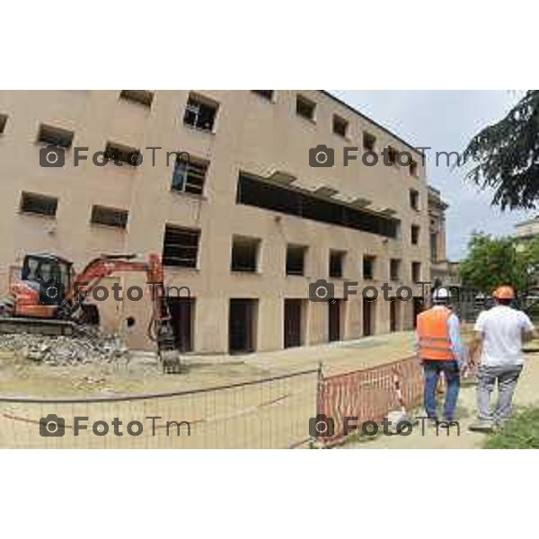 foto LaPresse Tiziano Manzoni 06/06/2018 Cronaca Bergamo - ITALIA Visita cantiere Teatro Donizetti nella foto: