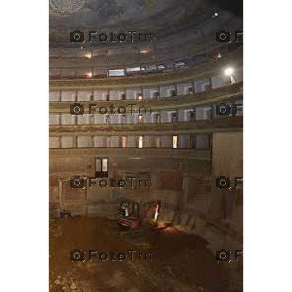 foto LaPresse Tiziano Manzoni 06/06/2018 Cronaca Bergamo - ITALIA Visita cantiere Teatro Donizetti nella foto: