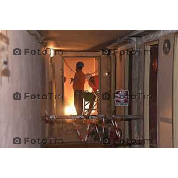 foto LaPresse Tiziano Manzoni 06/06/2018 Cronaca Bergamo - ITALIA Visita cantiere Teatro Donizetti nella foto: