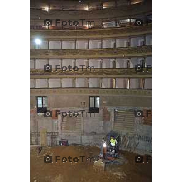 foto LaPresse Tiziano Manzoni 06/06/2018 Cronaca Bergamo - ITALIA Visita cantiere Teatro Donizetti nella foto: