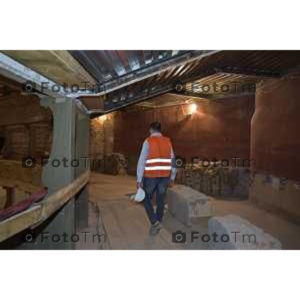 foto LaPresse Tiziano Manzoni 06/06/2018 Cronaca Bergamo - ITALIA Visita cantiere Teatro Donizetti nella foto: