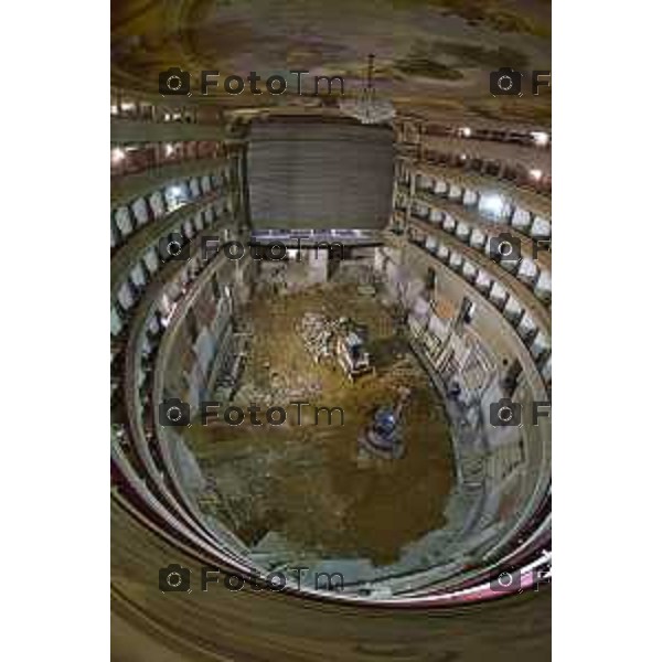 foto LaPresse Tiziano Manzoni 06/06/2018 Cronaca Bergamo - ITALIA Visita cantiere Teatro Donizetti nella foto: