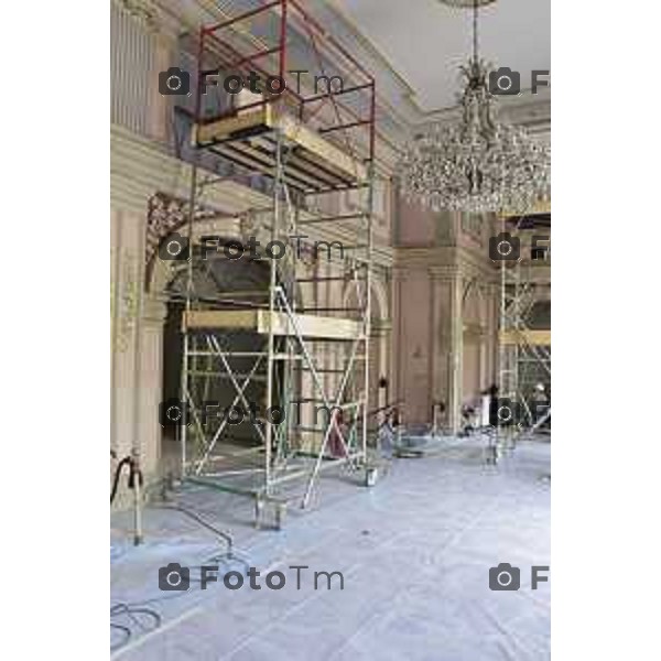 foto LaPresse Tiziano Manzoni 06/06/2018 Cronaca Bergamo - ITALIA Visita cantiere Teatro Donizetti nella foto: