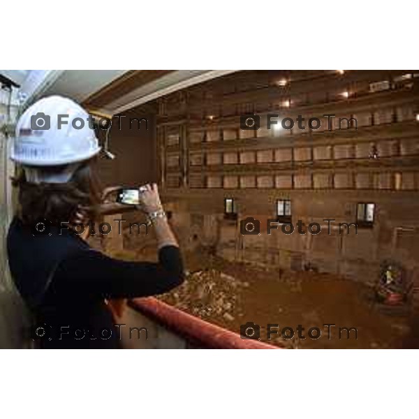 foto LaPresse Tiziano Manzoni 06/06/2018 Cronaca Bergamo - ITALIA Visita cantiere Teatro Donizetti nella foto: