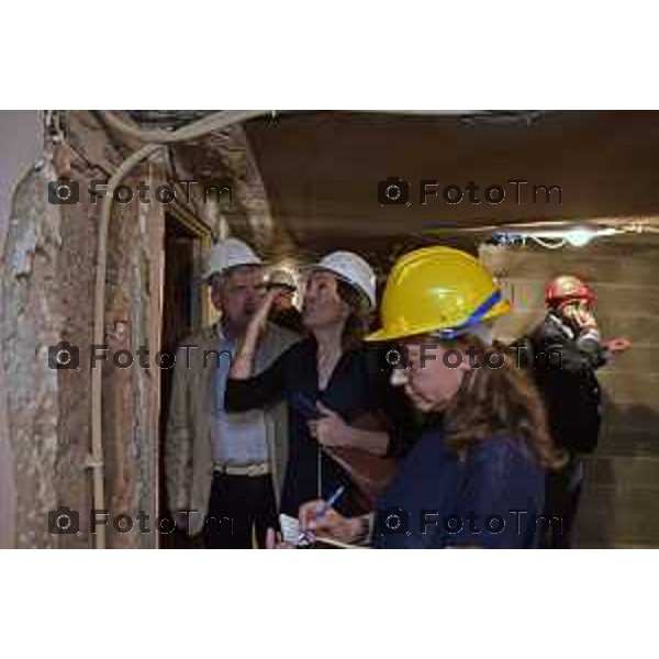 foto LaPresse Tiziano Manzoni 06/06/2018 Cronaca Bergamo - ITALIA Visita cantiere Teatro Donizetti nella foto: