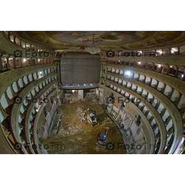 foto LaPresse Tiziano Manzoni 06/06/2018 Cronaca Bergamo - ITALIA Visita cantiere Teatro Donizetti nella foto: