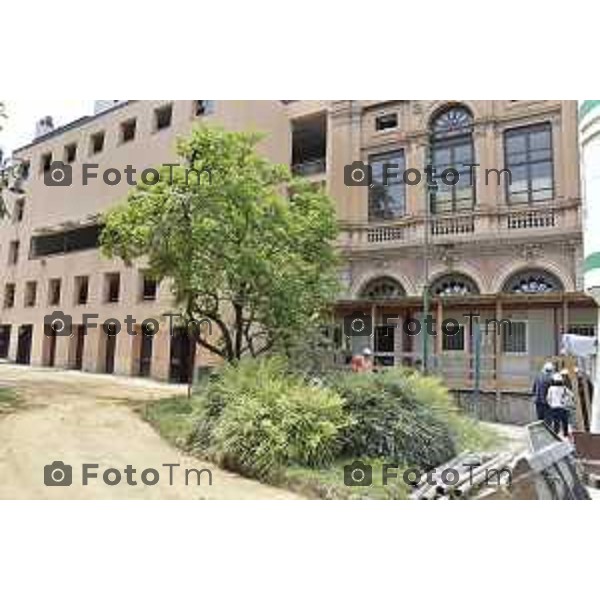 foto LaPresse Tiziano Manzoni 06/06/2018 Cronaca Bergamo - ITALIA Visita cantiere Teatro Donizetti nella foto: