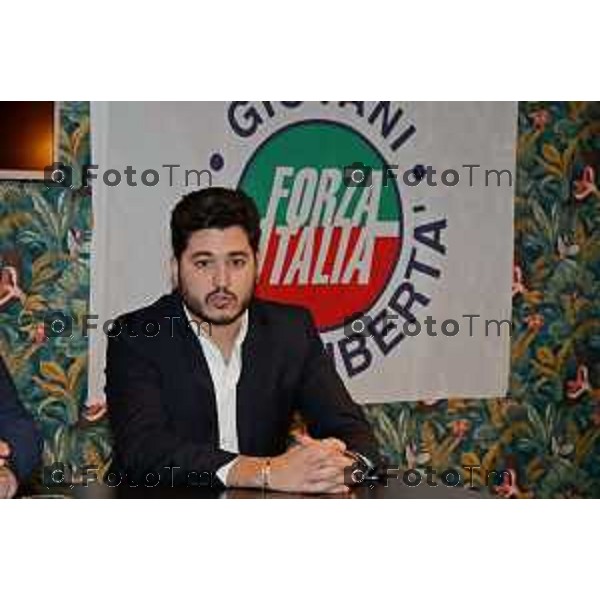 Tiziano Manzoni/LaPresse 16-12- 2022 Bergamo, Italia Cronaca Bergamo Presentazione Movimento Giovani Forza Italia Antony Mammino