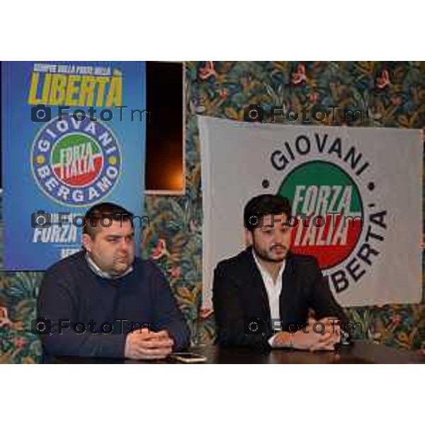 Tiziano Manzoni/LaPresse 16-12- 2022 Bergamo, Italia Cronaca Bergamo Presentazione Movimento Giovani Forza Italia On Alessandro Sorte con Antony Mammino