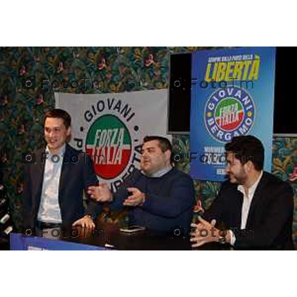 Tiziano Manzoni/LaPresse 16-12- 2022 Bergamo, Italia Cronaca Bergamo Presentazione Movimento Giovani Forza Italia Benigni Sorte e Mammino