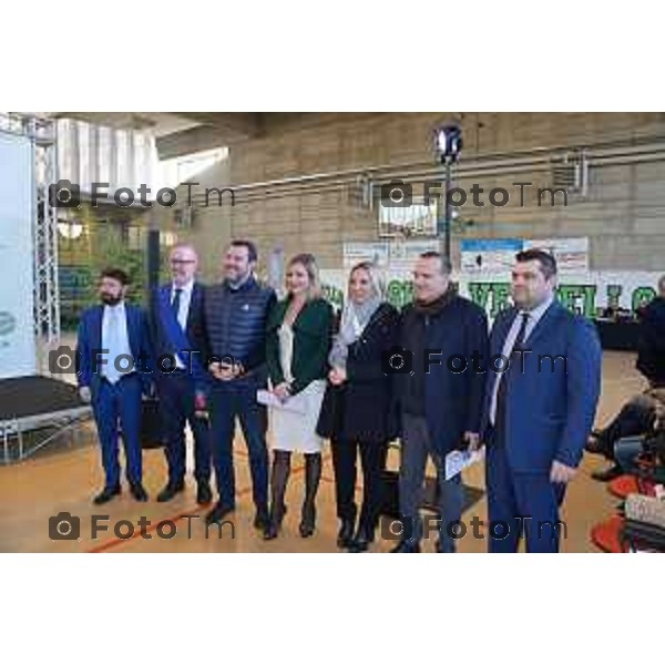 Tiziano Manzoni/LaPresse 27-12-2022 - Bergamo, Italia Cronaca Il ministro Matteo Salvini alla doppia inaugurazione del secondo lotto della tangenziale e del primo gia aperto