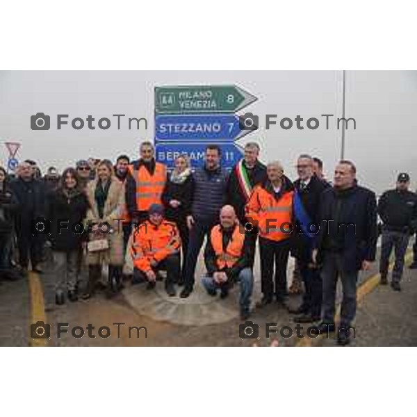 Tiziano Manzoni/LaPresse 27-12-2022 - Bergamo, Italia Cronaca Il ministro Matteo Salvini alla doppia inaugurazione del secondo lotto della tangenziale e del primo gia aperto