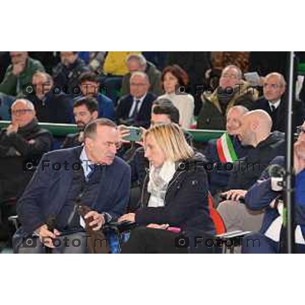 Tiziano Manzoni/LaPresse 27-12-2022 - Bergamo, Italia Cronaca Il ministro Matteo Salvini alla doppia inaugurazione del secondo lotto della tangenziale e del primo gia aperto