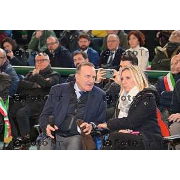 Tiziano Manzoni/LaPresse 27-12-2022 - Bergamo, Italia Cronaca Il ministro Matteo Salvini alla doppia inaugurazione del secondo lotto della tangenziale e del primo gia aperto