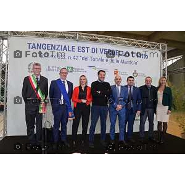 Tiziano Manzoni/LaPresse 27-12-2022 - Bergamo, Italia Cronaca Il ministro Matteo Salvini alla doppia inaugurazione del secondo lotto della tangenziale e del primo gia aperto