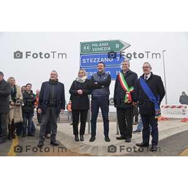 Tiziano Manzoni/LaPresse 27-12-2022 - Bergamo, Italia Cronaca Il ministro Matteo Salvini alla doppia inaugurazione del secondo lotto della tangenziale e del primo gia aperto