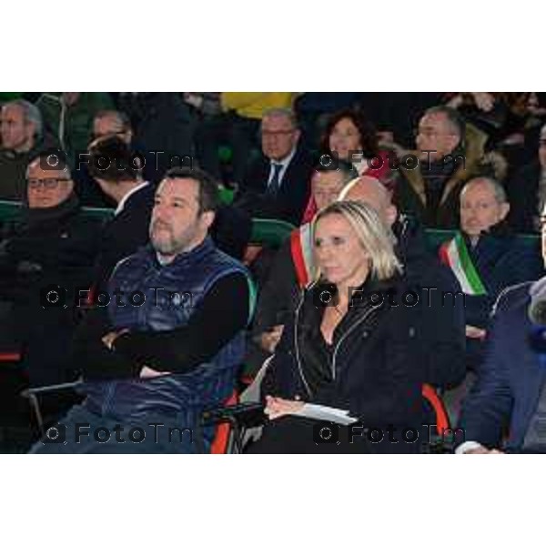 Tiziano Manzoni/LaPresse 27-12-2022 - Bergamo, Italia Cronaca Il ministro Matteo Salvini alla doppia inaugurazione del secondo lotto della tangenziale e del primo gia aperto