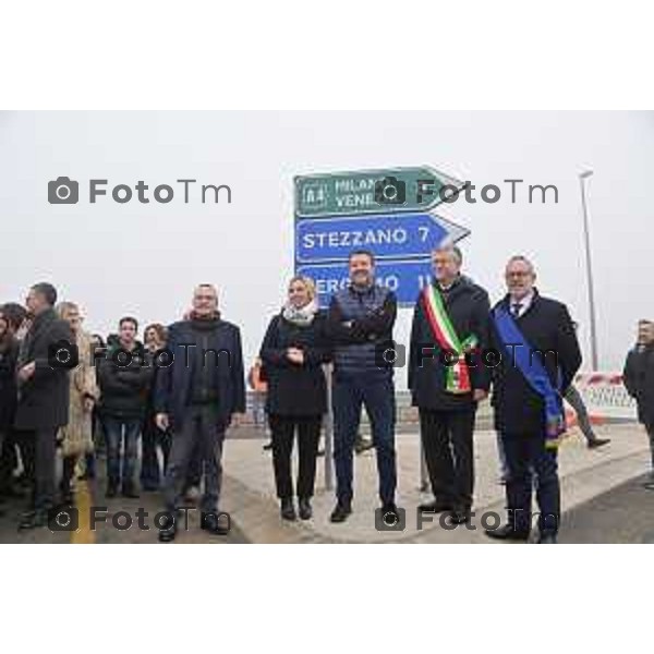 Tiziano Manzoni/LaPresse 27-12-2022 - Bergamo, Italia Cronaca Il ministro Matteo Salvini alla doppia inaugurazione del secondo lotto della tangenziale e del primo gia aperto