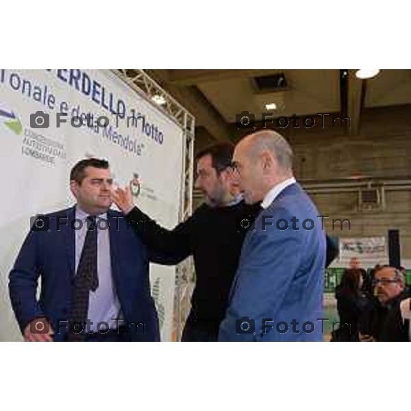 Tiziano Manzoni/LaPresse 27-12-2022 - Bergamo, Italia Cronaca Il ministro Matteo Salvini alla doppia inaugurazione del secondo lotto della tangenziale e del primo gia aperto