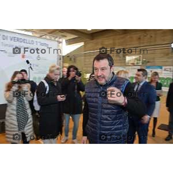 Tiziano Manzoni/LaPresse 27-12-2022 - Bergamo, Italia Cronaca Il ministro Matteo Salvini alla doppia inaugurazione del secondo lotto della tangenziale e del primo gia aperto