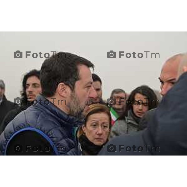 Tiziano Manzoni/LaPresse 27-12-2022 - Bergamo, Italia Cronaca Il ministro Matteo Salvini alla doppia inaugurazione del secondo lotto della tangenziale e del primo gia aperto