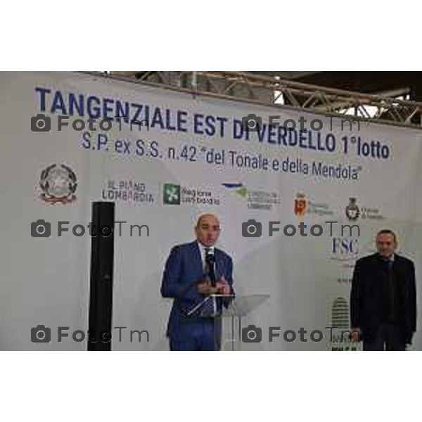 Tiziano Manzoni/LaPresse 27-12-2022 - Bergamo, Italia Cronaca Il ministro Matteo Salvini alla doppia inaugurazione del secondo lotto della tangenziale e del primo gia aperto