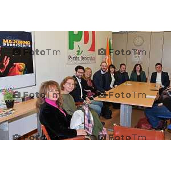 Foto Manzoni Tiziano/LaPresse 9-01-2023 Bergamo Italia - Cronaca - Bergamo candidati lista PD alle regionali si presentano alla stampa.