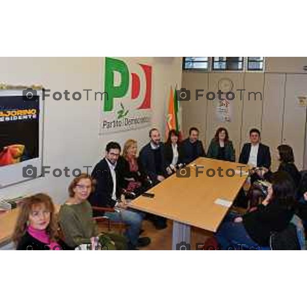 Foto Manzoni Tiziano/LaPresse 9-01-2023 Bergamo Italia - Cronaca - Bergamo candidati lista PD alle regionali si presentano alla stampa.