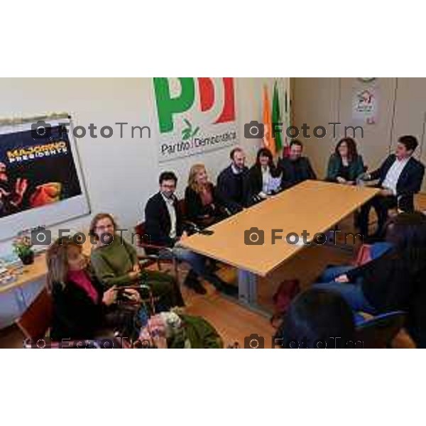 Foto Manzoni Tiziano/LaPresse 9-01-2023 Bergamo Italia - Cronaca - Bergamo candidati lista PD alle regionali si presentano alla stampa.