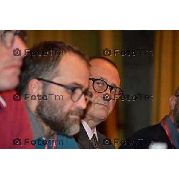 Tiziano Manzoni/LaPresse 12-01- 2023 Bergamo, Italia Cronaca Bergamo Bergamo CONGRESSO cgil Gianni Peracchi, segretario generale uscente