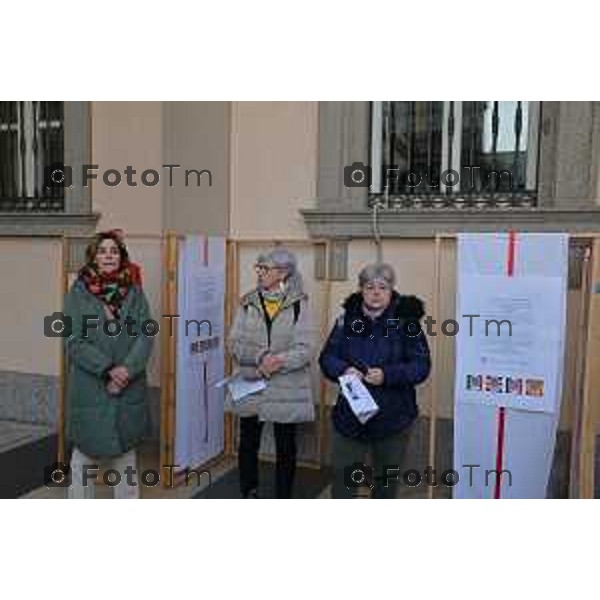 Tiziano Manzoni/LaPresse 12-01- 2023 Bergamo, Italia Cronaca Bergamo inaugurazione mostra "Com\'eri vestita?", associazione "Libere sinergie" e "Ideado", la Consigliera provinciale delegata alla Cultura e Pari opportunità Romina Russo.