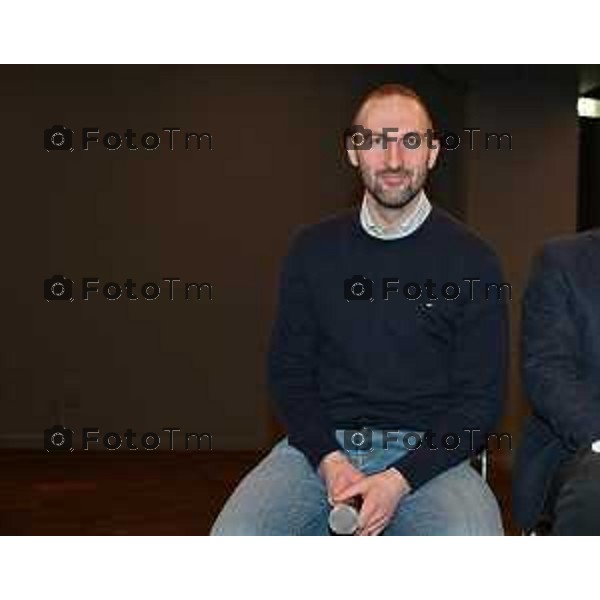 Foto Manzoni Tiziano/LaPresse 13-1-2023Bergamo Italia - Cronaca - Bergamo presentazione candidati Pd con Majorino capo lista pd Lombardia Jacopo Scandella