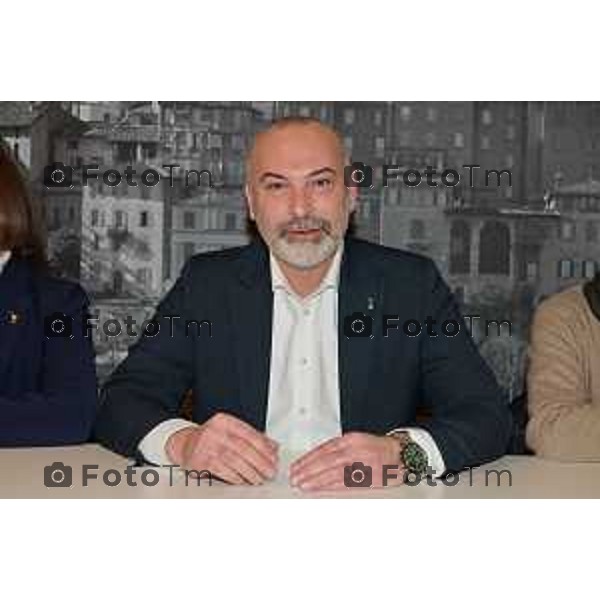 Tiziano Manzoni/LaPresse 17-01- 2023 Bergamo, Italia Cronaca Bergamo presentazione candidati Lega regionali 2023 Fabrizio Sala