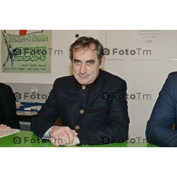 Tiziano Manzoni/LaPresse 17-01- 2023 Bergamo, Italia Cronaca Bergamo presentazione candidati Lega regionali 2023 Daniele Belotti