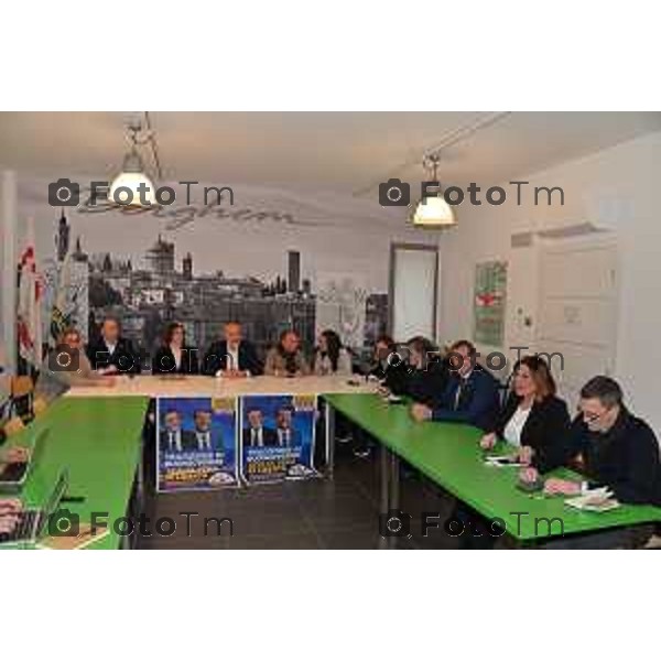 Tiziano Manzoni/LaPresse 17-01- 2023 Bergamo, Italia Cronaca Bergamo presentazione candidati Lega regionali 2023