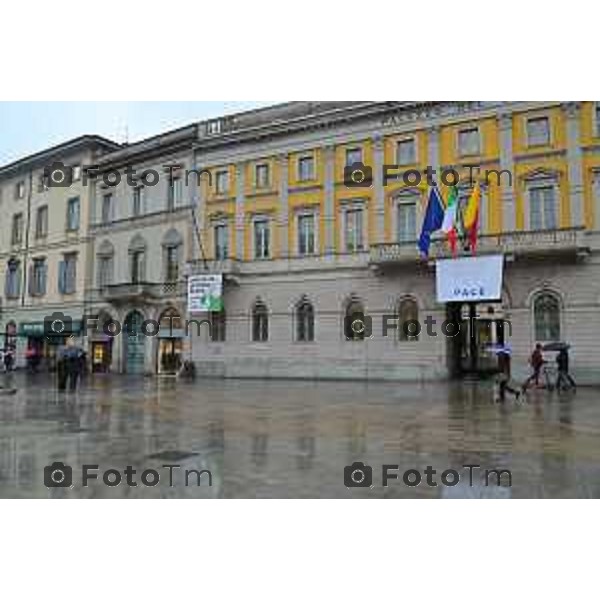 Tiziano Manzoni/LaPresse 17-01- 2023 Bergamo, Italia Cronaca Bergamo BergamoTraffico e preparativi per il via a Bg e Bs capitale della Cultura