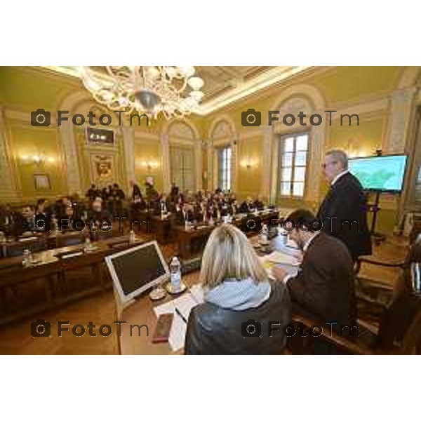 Foto Manzoni Tiziano/LaPresse 27-1-2023Bergamo Italia - Cronaca -Bergamo Matteo Salvini in provincia incontra istituzioni bergamasche