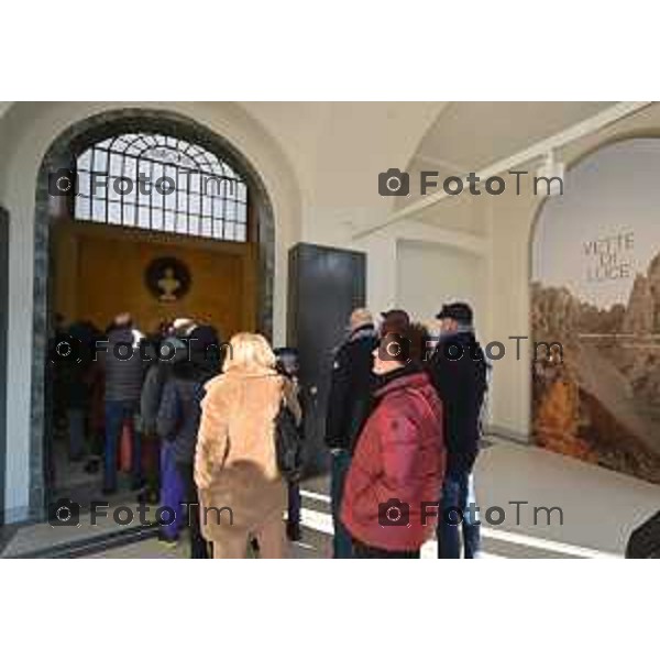 Foto Manzoni Tiziano/LaPresse 28-1-2023Bergamo Italia - Cronaca - Bergamo Accademia Carrara code all\'ingresso il primo giorno