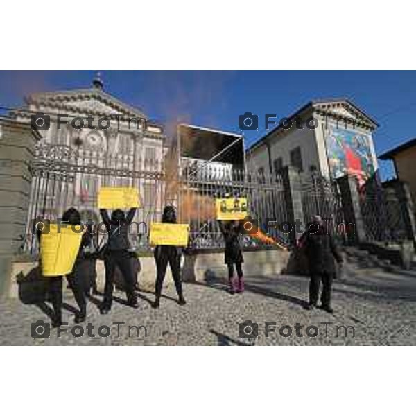 Foto Manzoni Tiziano/LaPresse 28-1-2023Bergamo Italia - Cronaca - Bergamo Accademia Carrara protesta per poche opere femminili dalle femministe non una di meno