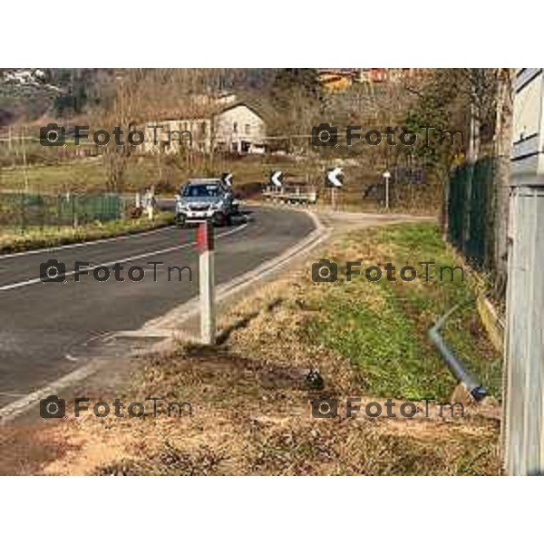 Foto Manzoni Tiziano/LaPresse 28-1-2023Bergamo Italia - Cronaca -Cenate Sopra, Cenate Sopra. schianto mortale Fabio Andres Doneda di San Paolo d’Argon