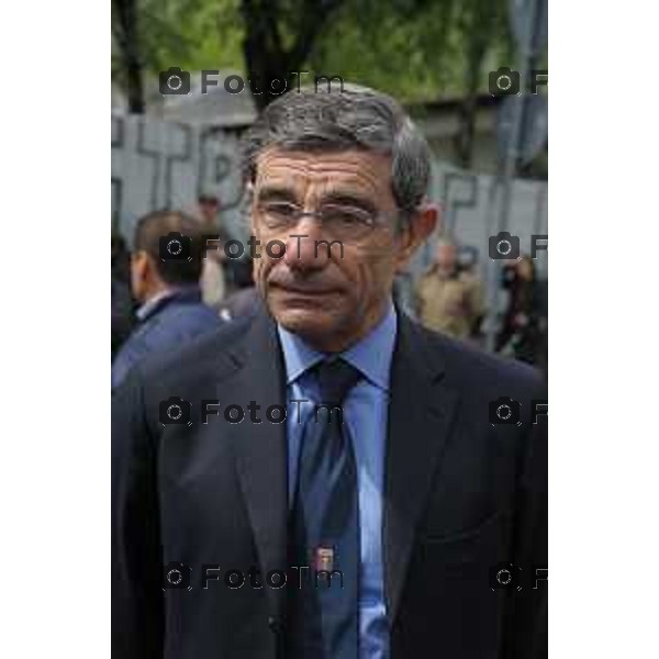 Bergamo Funerali Piermaio Morosini Nella foto VICE PRES GENOA BLONDET 19 Aprile 2012 foto Tiziano Manzoni/Fotogramma Bergamo