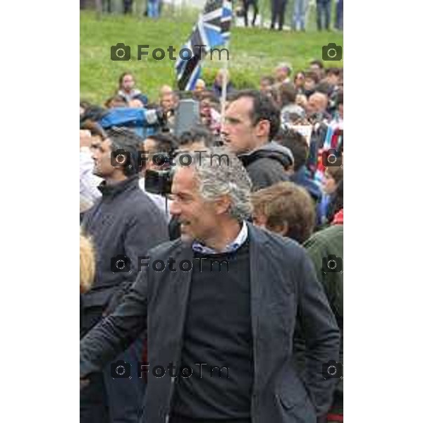 Bergamo Funerali Piermaio Morosini Nella foto Roberto Donadoni 19 Aprile 2012 foto Tiziano Manzoni/Fotogramma Bergamo