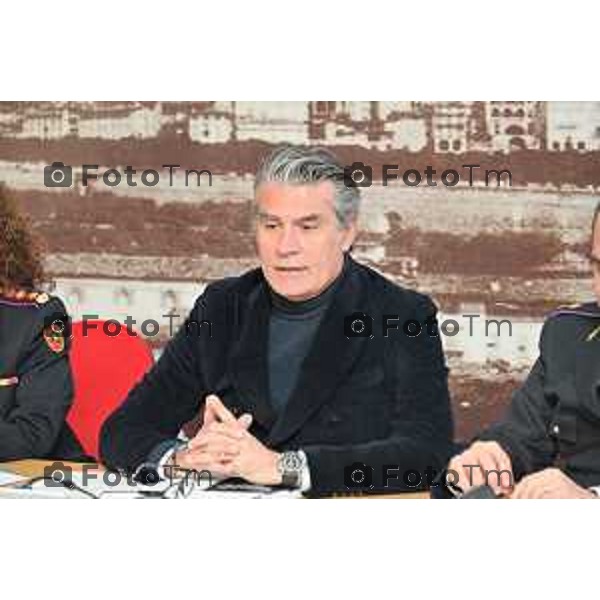 Foto Manzoni Tiziano/LaPresse 9-02-2023 Bergamo Italia - Cronaca - Bergamo Comando di Polizia Locale risultati ottenuti 2022. viceSindaco Sergio Gandi e la Comandante della Polizia Locale Gabriella Messina