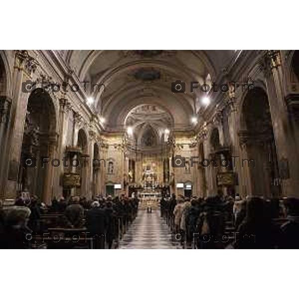 Fot Paolo Vezzoli for Tiziano Manzoni /LaPresse 9-02-2023Bergamo Italia - Cronaca - Romano di Lombardia Funerale di Yana Maliko