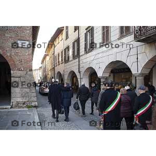 Fot Paolo Vezzoli for Tiziano Manzoni /LaPresse 9-02-2023Bergamo Italia - Cronaca - Romano di Lombardia Funerale di Yana Maliko