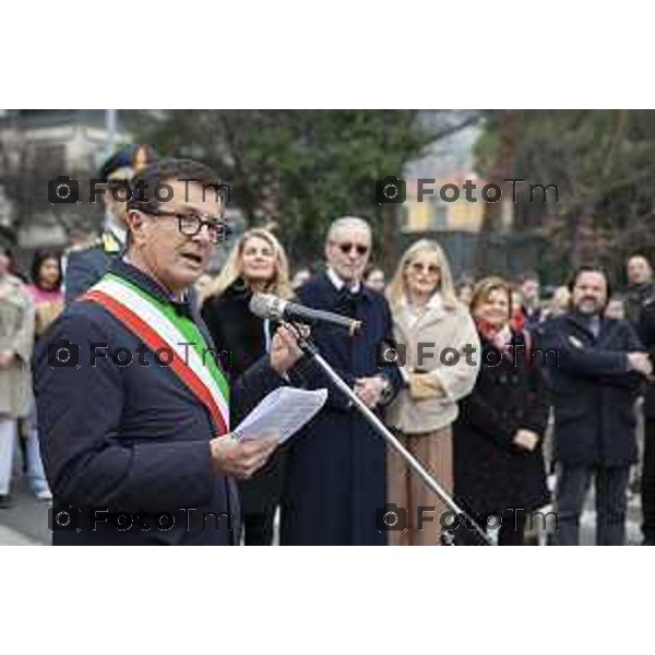 Inaugurazione della targa commemorativa in memoria del brefotrofio di Bergamo (attivo dal 1928 al 1975). L’intervento del sindaco Giorgio Gori. Bergamo, 23 febbraio 2023.