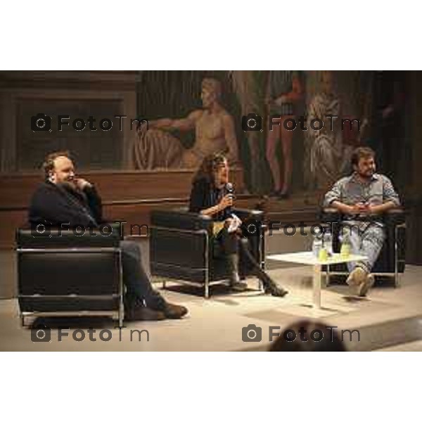 Conferenza stampa di inaugurazione della mostra "The Last Drop" del fotografo Fabrizio Spucches per Fondazione CESVI al chiostro di Santa Marta. L’intervento della presidente di Fondazione CESVI Gloria Zavatta. Bergamo, 24 febbraio 2023.