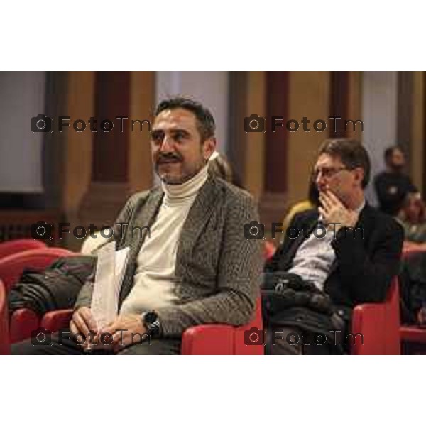 Conferenza stampa di inaugurazione della mostra "The Last Drop" del fotografo Fabrizio Spucches per Fondazione CESVI al chiostro di Santa Marta. Roberto Vignola, deputy general manager CESVI. Bergamo, 24 febbraio 2023.