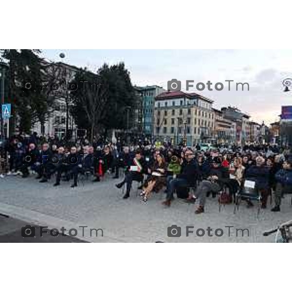 Tiziano Manzoni/LaPresse 3-3- 2023 Bergamo, Italia Cronaca onclusione dei lavori che hanno rinnovato l’area progettata a inizio Novecento da Piacentini e Quaroni. Piazza Matteotti